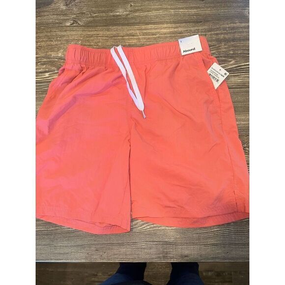 Abound Men's Size S Coral Sunkiss Shorts Elastic Waistband Swim Shorts, NWT. 5 - Picture 1 of 8